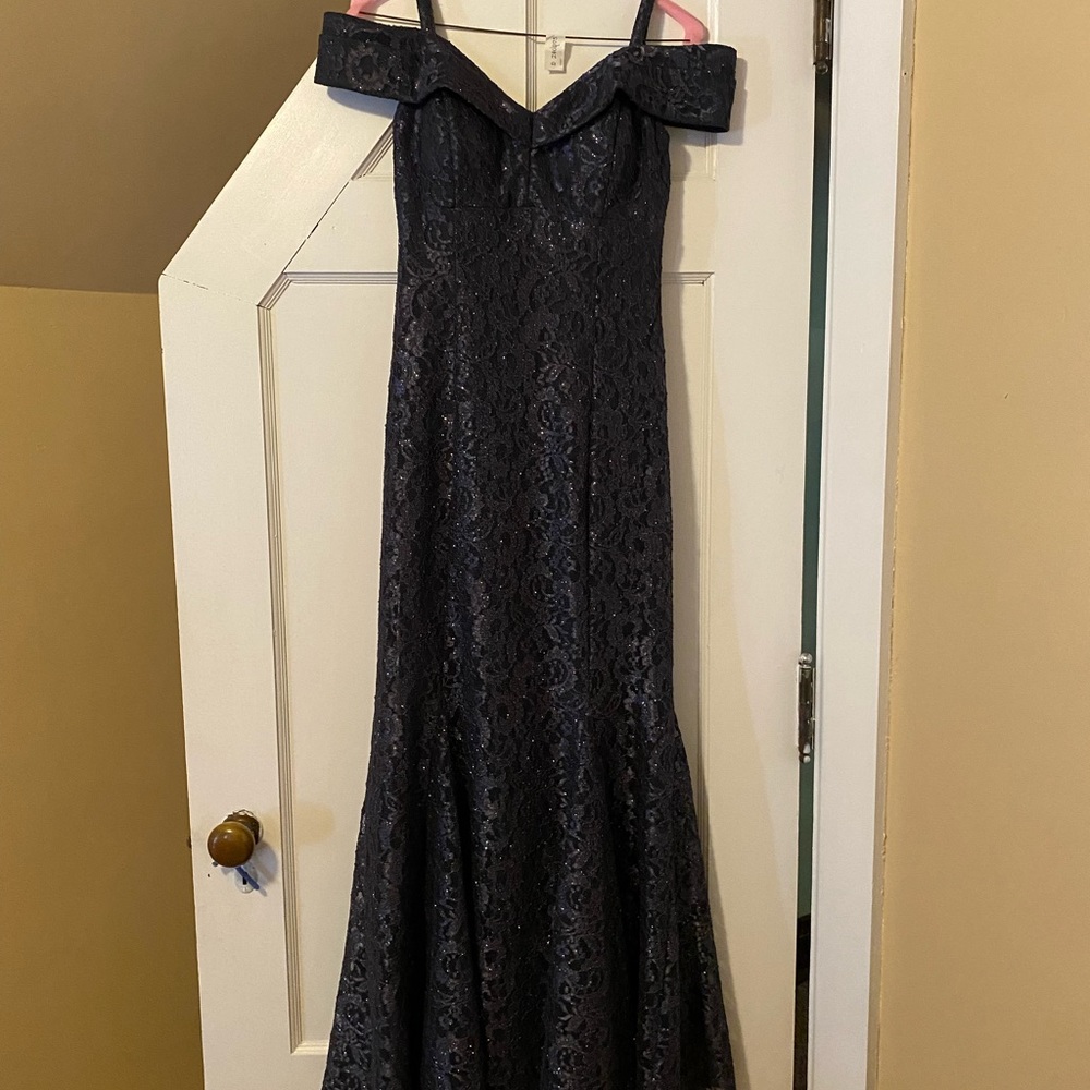 Full length ball gown, Mother of the Bride dress, black tie dress
